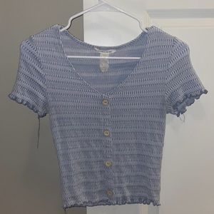 Blue button t shirt